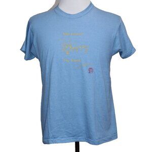 Vintage John Lennon “Bag One” Art Tee Sketch T-Shirt Blue Small USA 70s Beatles